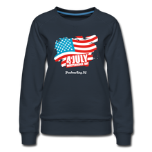 Load image into Gallery viewer, JULY 4TH FLAG - Women’s Premium Sweatshirt - navy