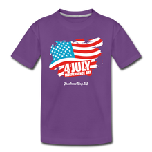 Load image into Gallery viewer, JULY 4TH FLAG - Kids' Premium T-Shirt - purple