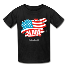 Load image into Gallery viewer, JULY 4TH FLAG - Gildan Ultra Cotton Youth T-Shirt - black