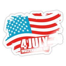 Load image into Gallery viewer, JULY 4TH FLAG - Sticker - white glossy