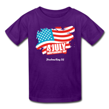 Load image into Gallery viewer, JULY 4TH FLAG - Kids' T-Shirt - purple