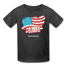 Load image into Gallery viewer, JULY 4TH FLAG - Kids' T-Shirt - heather black