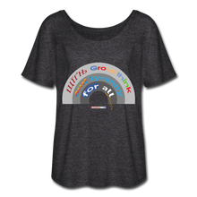 Load image into Gallery viewer, GROUPTHINK RAINBOW - Women’s Flowy T-Shirt - charcoal gray