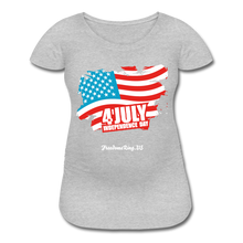 Load image into Gallery viewer, JULY 4TH FLAG - Women’s Maternity T-Shirt - heather gray