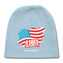 Load image into Gallery viewer, JULY 4TH FLAG - Baby Cap - light blue