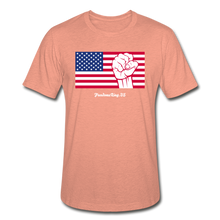 Load image into Gallery viewer, USA STRONG - Unisex Heather Prism T-Shirt - heather prism sunset