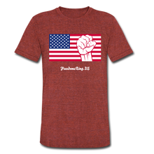 Load image into Gallery viewer, USA STRONG - Unisex Tri-Blend T-Shirt - heather cranberry