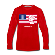 Load image into Gallery viewer, USA STRONG - Men's Premium Long Sleeve T-Shirt - red