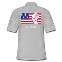 Load image into Gallery viewer, USA STRONG - Men's Pique Polo Shirt - heather gray