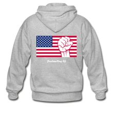 Load image into Gallery viewer, USA STRONG - Gildan Heavy Blend Adult Zip Hoodie - heather gray