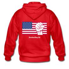 Load image into Gallery viewer, USA STRONG - Gildan Heavy Blend Adult Zip Hoodie - red