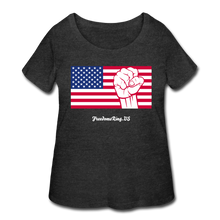 Load image into Gallery viewer, USA STRONG - Women’s Curvy T-Shirt - deep heather