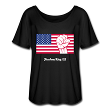 Load image into Gallery viewer, USA STRONG - Women’s Flowy T-Shirt - black