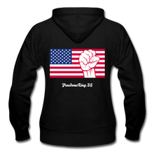 Load image into Gallery viewer, USA STRONG - Gildan Heavy Blend Women's Zip Hoodie - black