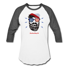 Load image into Gallery viewer, HAPPY 4TH BEARDSICLE! - Baseball T-Shirt - white/charcoal
