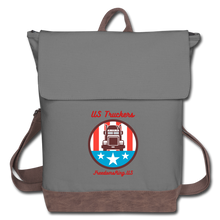 Load image into Gallery viewer, USA TRUCKER - Canvas Backpack - gray/brown