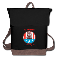 Load image into Gallery viewer, USA TRUCKER - Canvas Backpack - black/brown