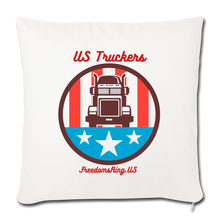 Load image into Gallery viewer, USA TRUCKER - Throw Pillow Cover 18” x 18” - natural white