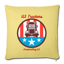 Load image into Gallery viewer, USA TRUCKER - Throw Pillow Cover 18” x 18” - washed yellow
