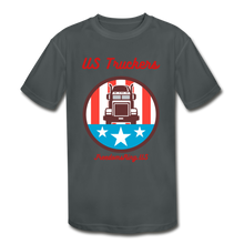 Load image into Gallery viewer, US TRUCKERS - Kids' Moisture Wicking Performance T-Shirt - charcoal