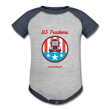 Load image into Gallery viewer, US TRUCKERS - Baseball Baby Bodysuit - heather gray/navy