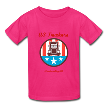 Load image into Gallery viewer, US TRUCKERS - Gildan Ultra Cotton Youth T-Shirt - fuchsia