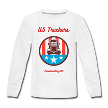 Load image into Gallery viewer, US TRUCKERS - Kids' Premium Long Sleeve T-Shirt - white