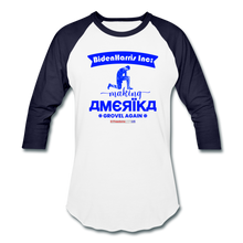 Load image into Gallery viewer, MAKING AMERIKA GROVEL AGAIN - Baseball T-Shirt - white/navy