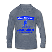 Load image into Gallery viewer, MAKING AMERIKA GROVEL AGAIN - Unisex Tri-Blend Hoodie Shirt - heather blue