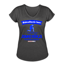 Load image into Gallery viewer, MAKING AMERIKA GROVEL AGAIN - Women's Tri-Blend V-Neck T-Shirt - deep heather