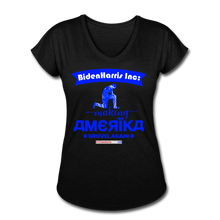 Load image into Gallery viewer, MAKING AMERIKA GROVEL AGAIN - Women's Tri-Blend V-Neck T-Shirt - black