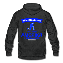 Load image into Gallery viewer, MAKING AMERIKA GROVEL AGAIN - Unisex Fleece Zip Hoodie - charcoal gray