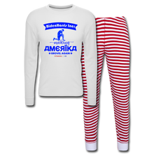 Load image into Gallery viewer, MAKING AMERIKA GROVEL AGAIN - Unisex Pajama Set - white/red stripe