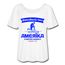 Load image into Gallery viewer, MAKING AMERIKA GROVEL AGAIN - Women’s Flowy T-Shirt - white