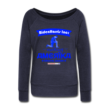 Load image into Gallery viewer, MAKING AMERIKA GROVEL AGAIN - Women's Wideneck Sweatshirt - melange navy