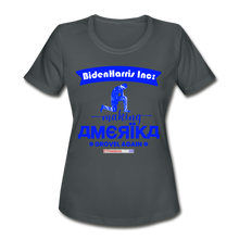 Load image into Gallery viewer, MAKING AMERIKA GROVEL AGAIN - Women's Moisture Wicking Performance T-Shirt - charcoal