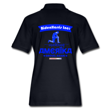 Load image into Gallery viewer, MAKING AMERIKA GROVEL AGAIN - Women's Pique Polo Shirt - midnight navy
