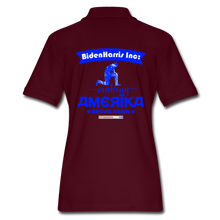 Load image into Gallery viewer, MAKING AMERIKA GROVEL AGAIN - Women's Pique Polo Shirt - burgundy
