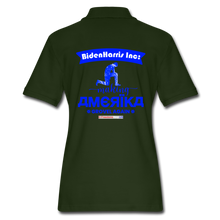 Load image into Gallery viewer, MAKING AMERIKA GROVEL AGAIN - Women's Pique Polo Shirt - forest green