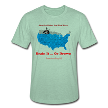 Load image into Gallery viewer, AMERIKA UNDER THE BLUE WAVE - Unisex Heather Prism T-Shirt - heather prism mint