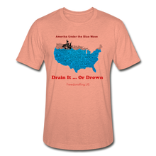 Load image into Gallery viewer, AMERIKA UNDER THE BLUE WAVE - Unisex Heather Prism T-Shirt - heather prism sunset