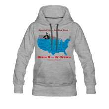Load image into Gallery viewer, AMERIKA UNDER THE BLUE WAVE - Women’s Premium Hoodie - heather gray