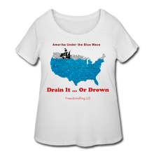 Load image into Gallery viewer, AMERIKA UNDER THE BLUE WAVE - Women’s Curvy T-Shirt - white