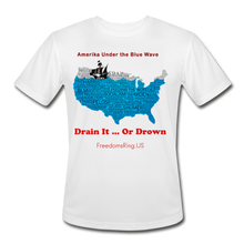 Load image into Gallery viewer, AMERIKA UNDER THE BLUE WAVE - Men’s Moisture Wicking Performance T-Shirt - white