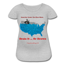 Load image into Gallery viewer, AMERIKA UNDER THE BLUE WAVE - Women’s Maternity T-Shirt - heather gray