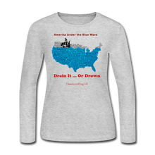 Load image into Gallery viewer, AMERIKA UNDER THE BLUE WAVE - Women's Long Sleeve Jersey T-Shirt - gray