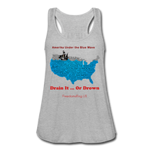 Load image into Gallery viewer, AMERIKA UNDER THE BLUE WAVE - Women's Flowy Tank Top by Bella - heather gray