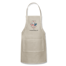Load image into Gallery viewer, LAND OF THE FREE, BECAUSE OF THE BRAVE - Adjustable Apron - natural