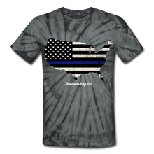 Load image into Gallery viewer, BLUE LINE USA - Unisex Tie Dye T-Shirt - spider black