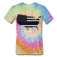 Load image into Gallery viewer, BLUE LINE USA - Unisex Tie Dye T-Shirt - rainbow